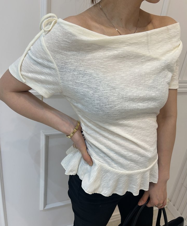 Pearls room - Korean Women Fashion - #womensfashion - Ellie Ribbon Tee - 10