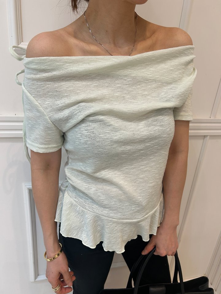 Pearls room - Korean Women Fashion - #womensfashion - Ellie Ribbon Tee - 12