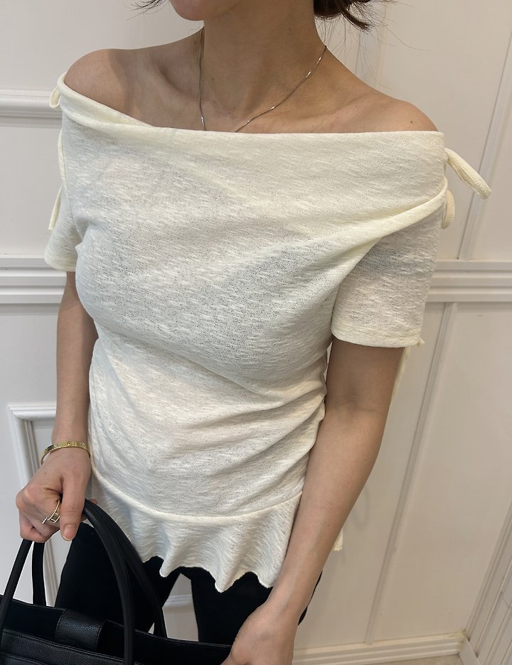 Pearls room - Korean Women Fashion - #womensfashion - Ellie Ribbon Tee - 8