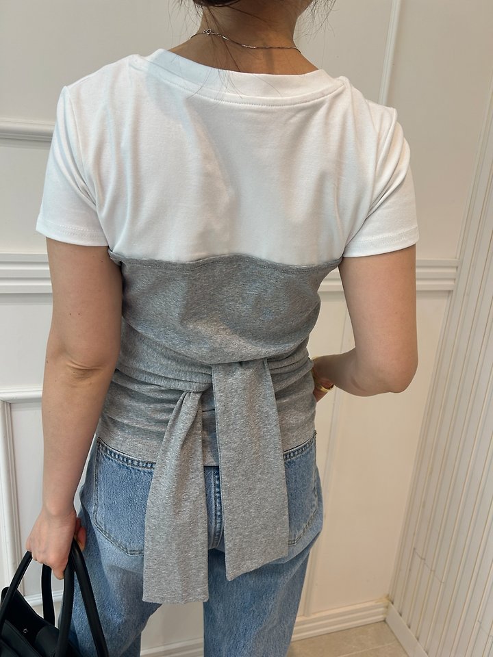 Pearls room - Korean Women Fashion - #womensfashion - Backless Strap Tee - 12
