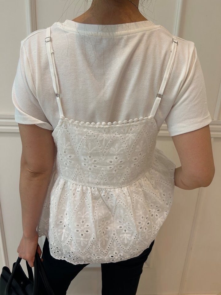 Pearls room - Korean Women Fashion - #womensfashion - Punching Bean Sleeveless Top - 5