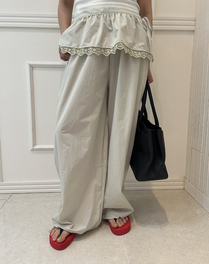 Pearls room - Korean Women Fashion - #momslook - Capri Pants Set - 4