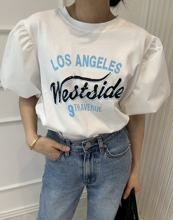 Pearls room - Korean Women Fashion - #womensfashion - Los Angel Tee - 9