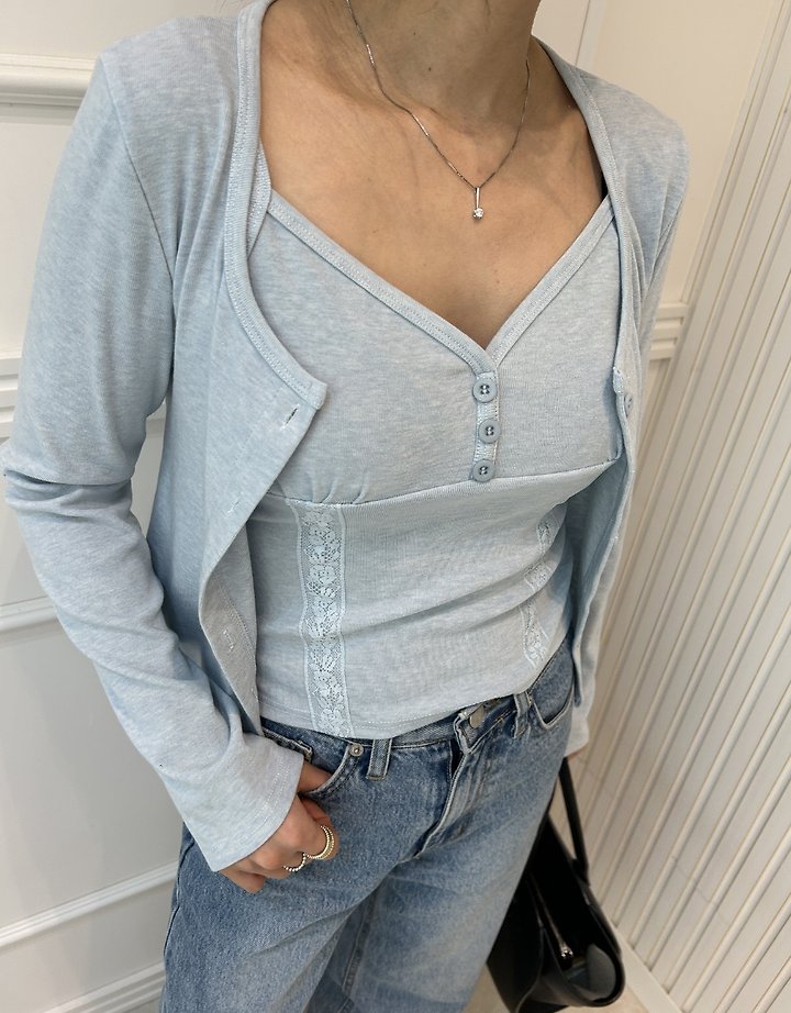 Pearls room - Korean Women Fashion - #womensfashion - Fleece Sleeveless Set - 9