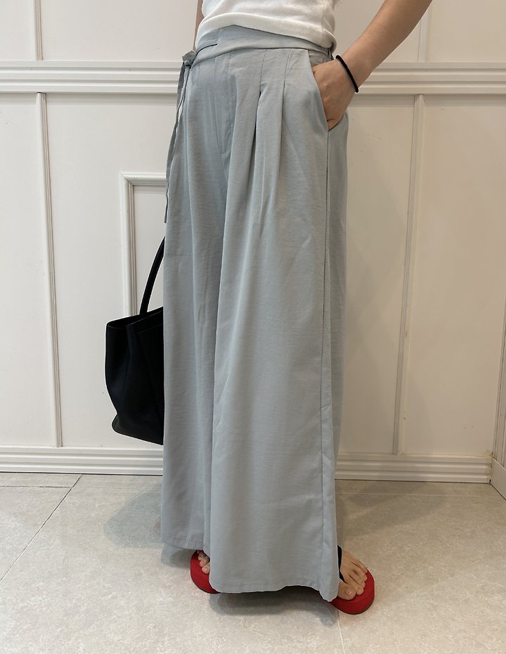Pearls room - Korean Women Fashion - #womensfashion - String Pintuck Pants - 11