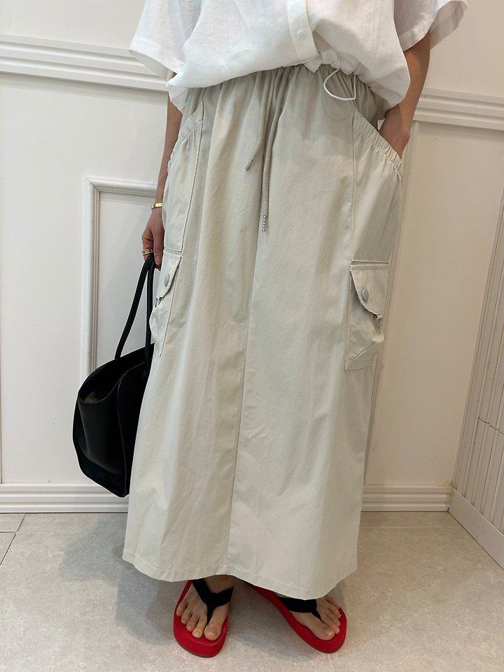 Pearls room - Korean Women Fashion - #womensfashion - Pocket Long Skirt - 3