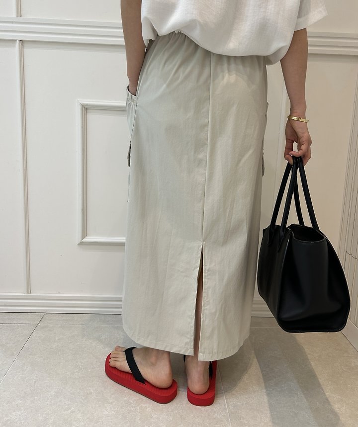 Pearls room - Korean Women Fashion - #womensfashion - Pocket Long Skirt - 7