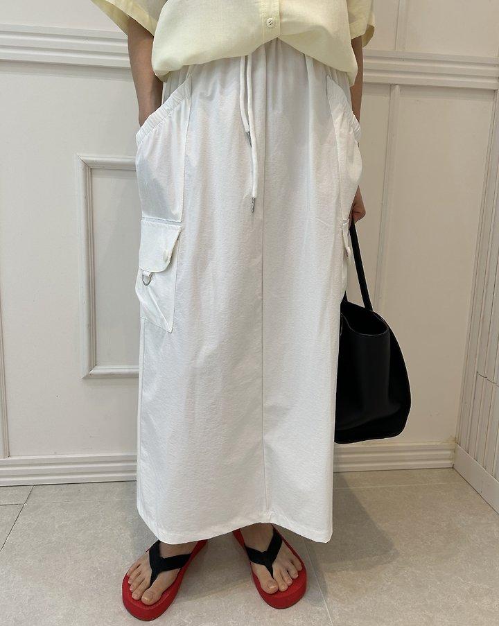 Pearls room - Korean Women Fashion - #womensfashion - Pocket Long Skirt - 9