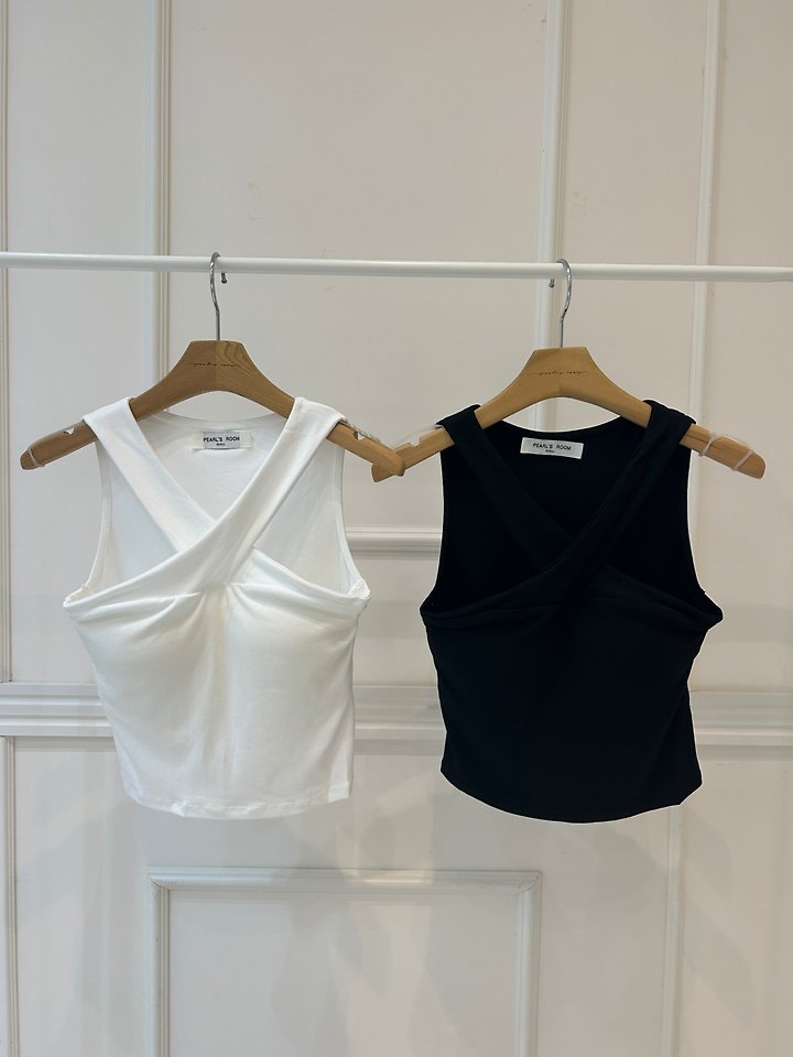 Pearls room - Korean Women Fashion - #womensfashion - Twist Sleeveless Top - 12