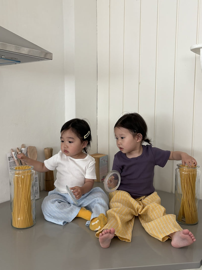 Pepper - Korean Children Fashion - #Kfashion4kids - Milk Ribbed Tee - 11