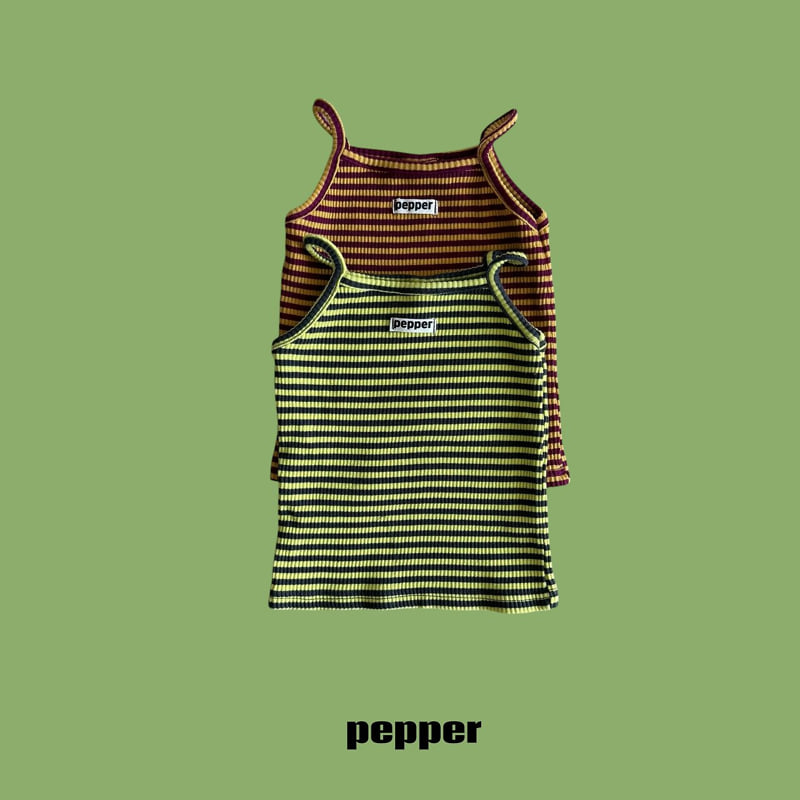 Pepper - Korean Children Fashion - #childofig - Melon Stripe Sleeveless