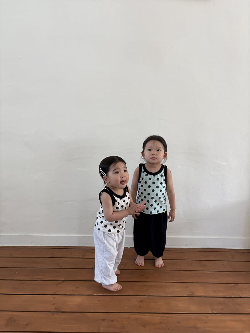 Pepper - Korean Children Fashion - #childrensboutique - Bonbon Dot Sleeveless - 9