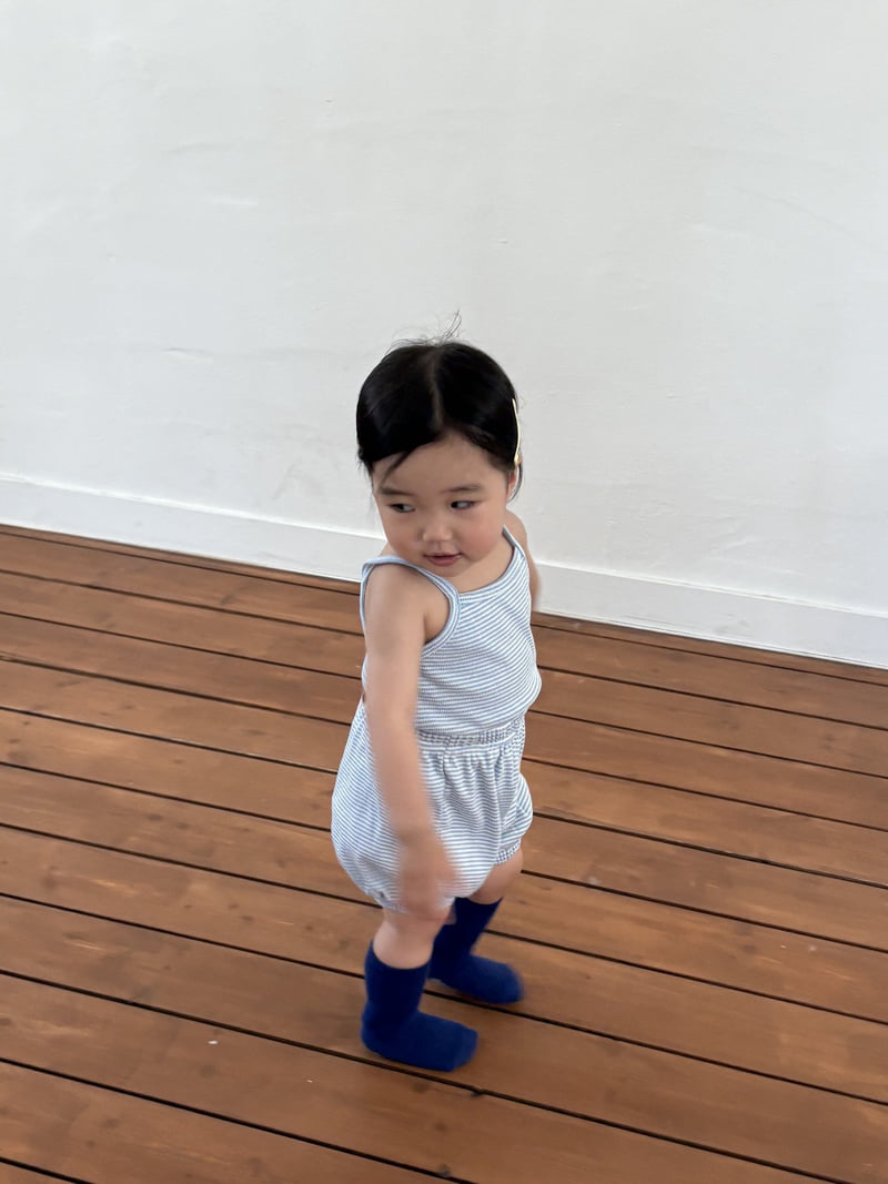 Pepper - Korean Children Fashion - #designkidswear - Cheese Stripe Sleeveless - 11