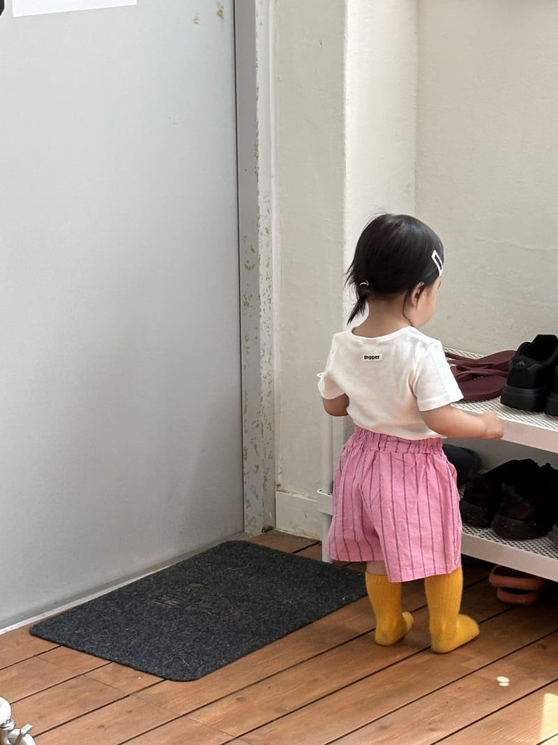 Pepper - Korean Children Fashion - #designkidswear - Milk Ribbed Tee - 5