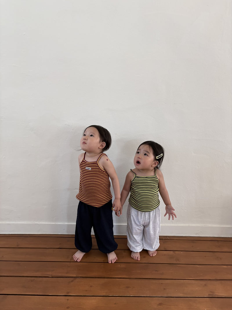 Pepper - Korean Children Fashion - #designkidswear - Melon Stripe Sleeveless - 3