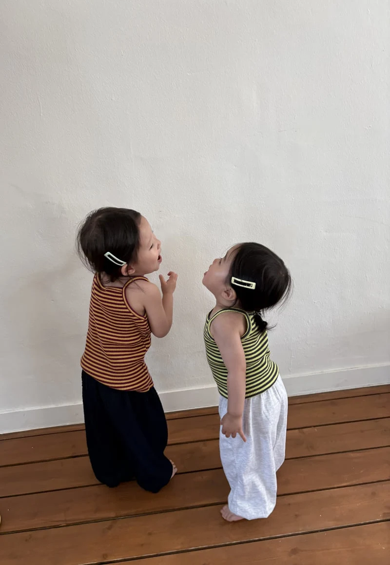 Pepper - Korean Children Fashion - #designkidswear - Melon Stripe Sleeveless - 4