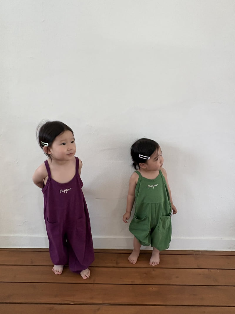 Pepper - Korean Children Fashion - #kidsshorts - Boradori Overalls - 5