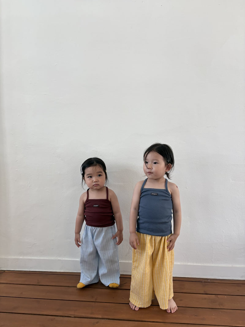 Pepper - Korean Children Fashion - #kidsshorts - X-Strap Sleeveless - 4