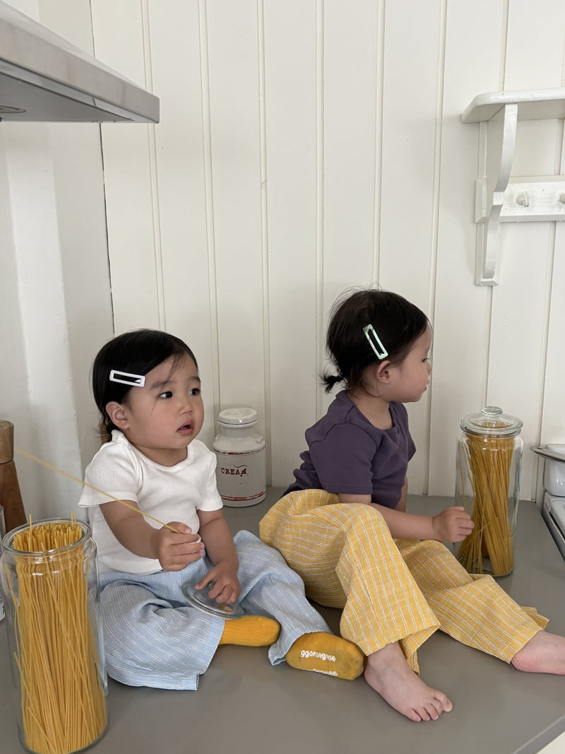 Pepper - Korean Children Fashion - #kidsstore - Mango Stripe Pants - 3