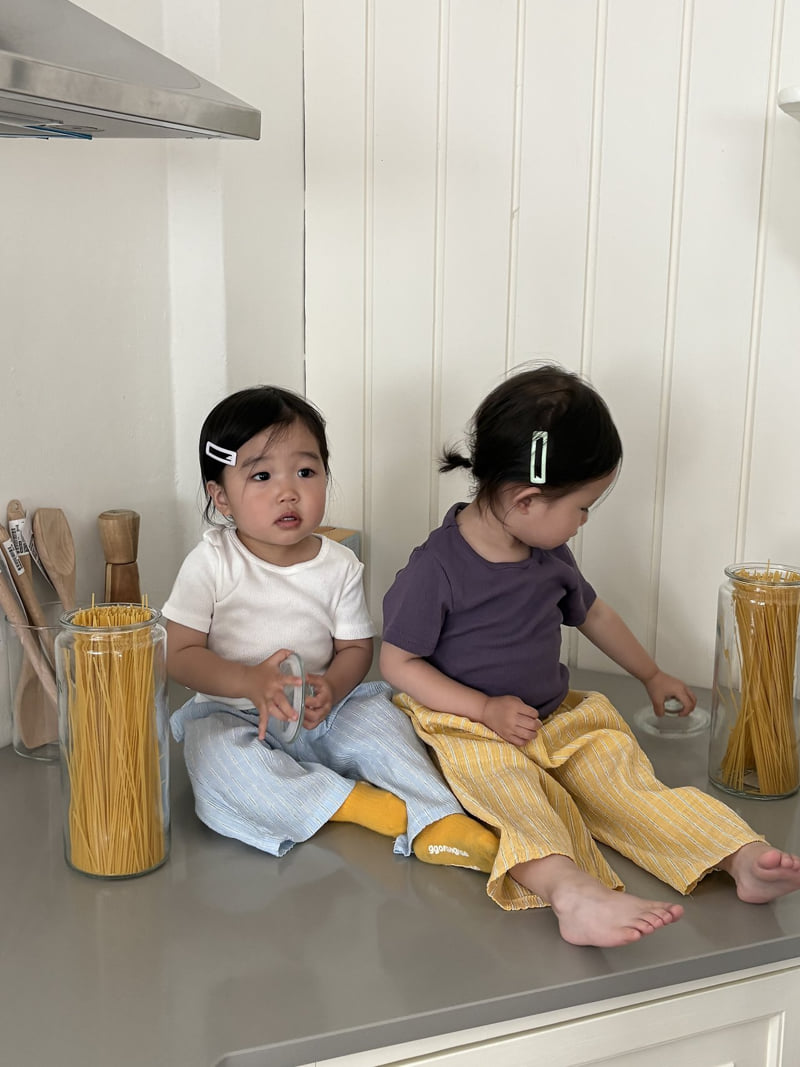 Pepper - Korean Children Fashion - #kidsstore - Mango Stripe Pants - 4
