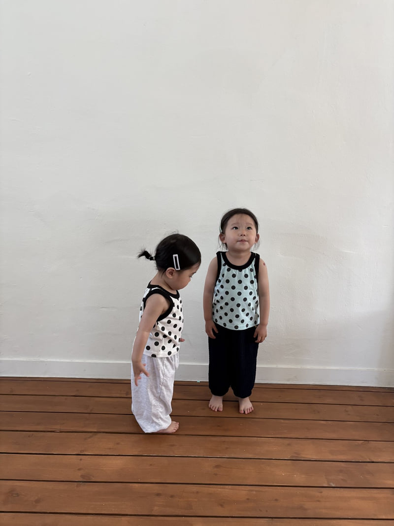 Pepper - Korean Children Fashion - #littlefashionista - Bonbon Dot Sleeveless - 3