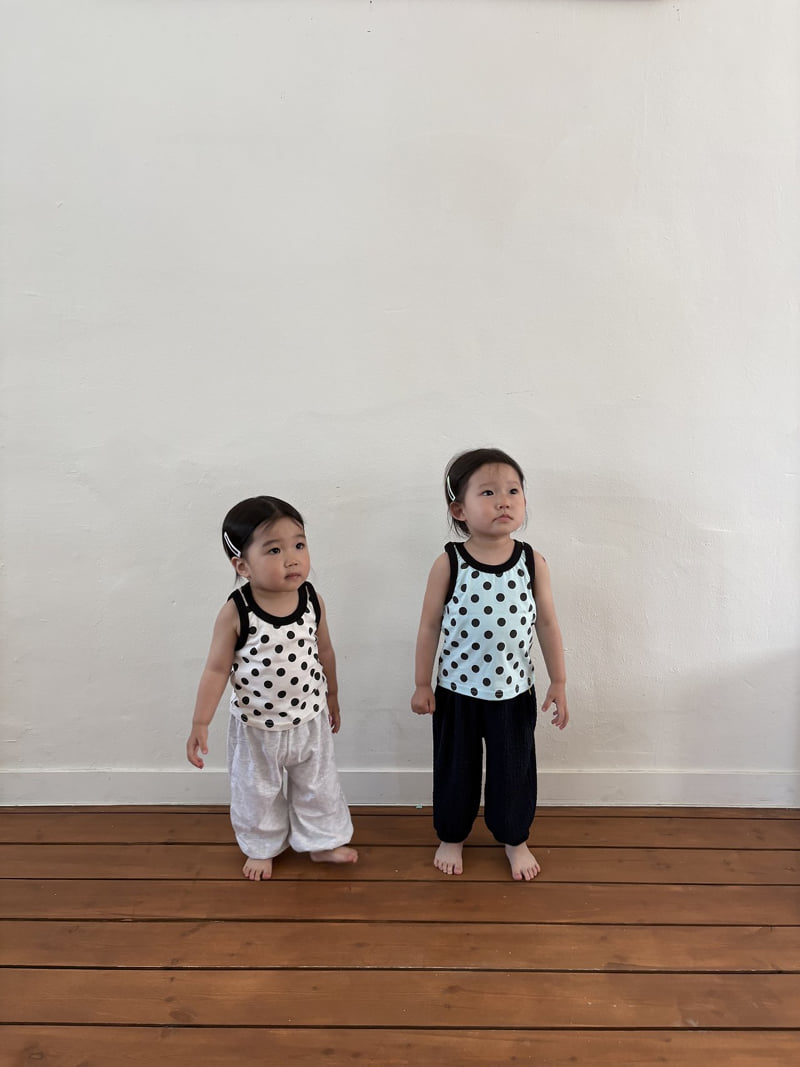 Pepper - Korean Children Fashion - #minifashionista - Bonbon Dot Sleeveless - 5