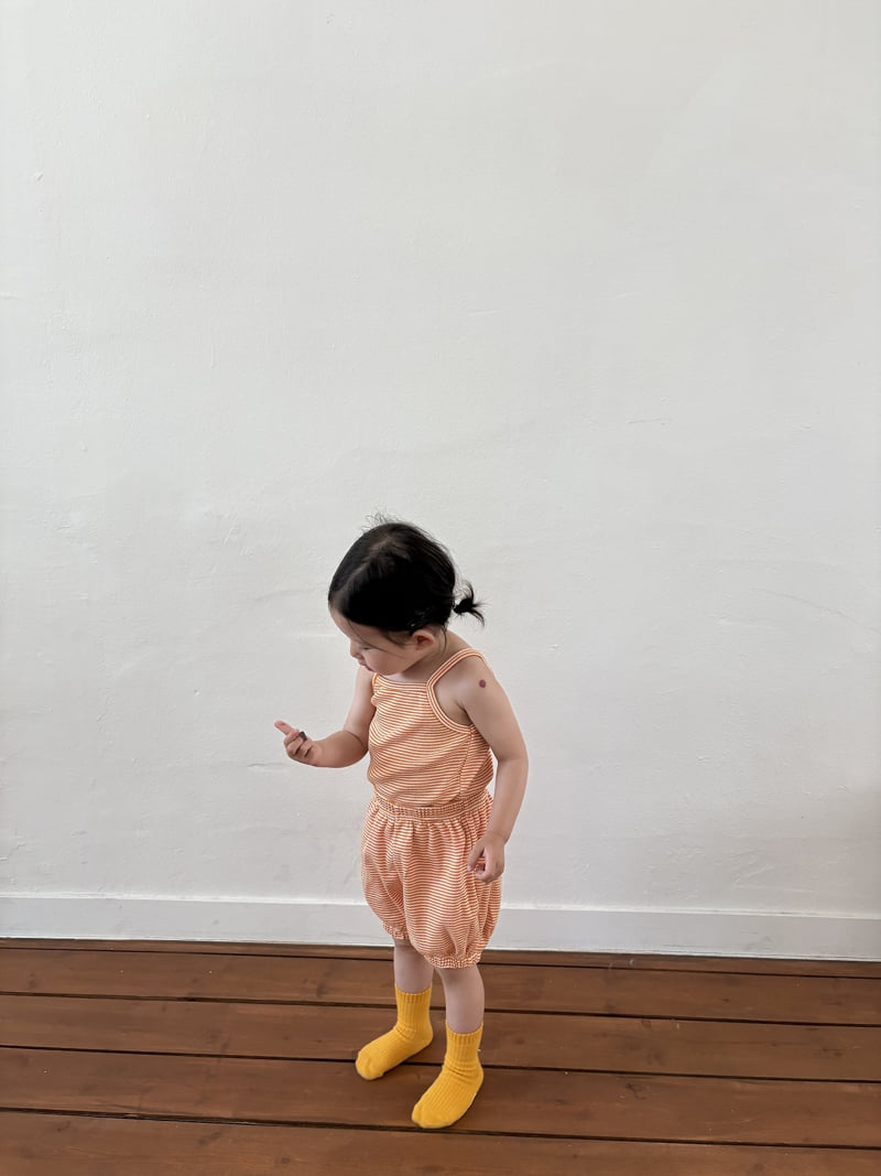 Pepper - Korean Children Fashion - #prettylittlegirls - Cheese Stripe Sleeveless - 7