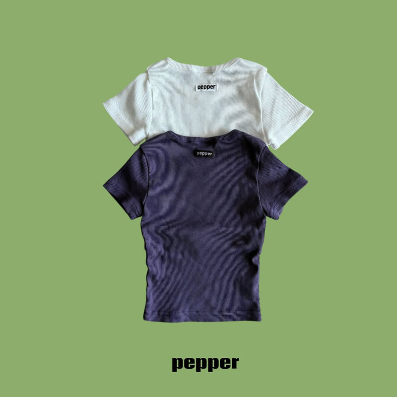 Pepper - Korean Children Fashion - #prettylittlegirls - Milk Ribbed Tee