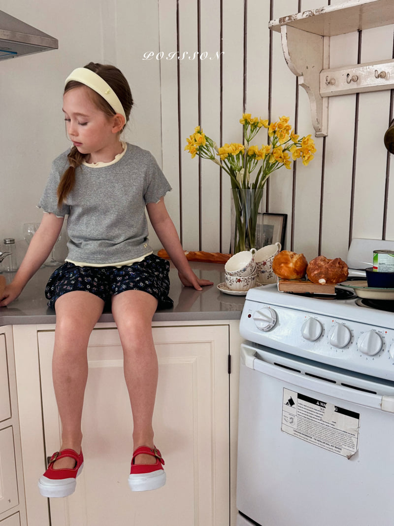 Poisson - Korean Children Fashion - #littlefashionista - Cherry Embroidery Tee - 5