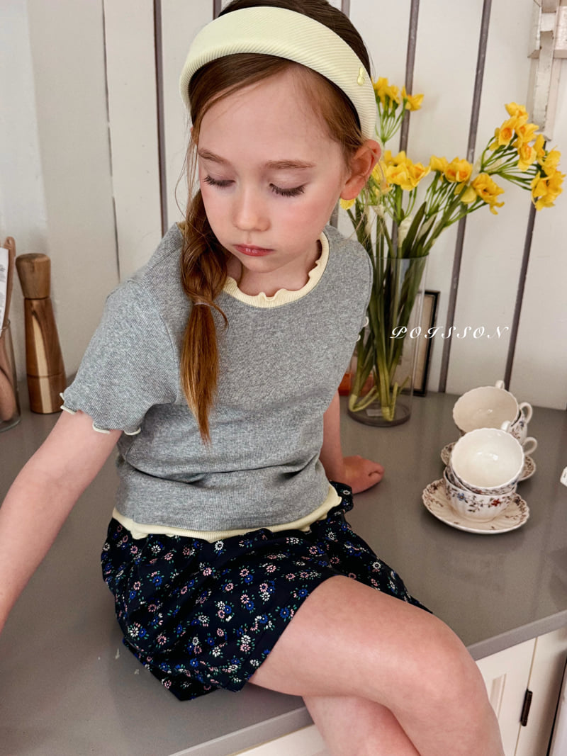 Poisson - Korean Children Fashion - #magicofchildhood - Cherry Embroidery Tee - 6