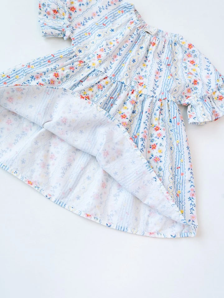 Pom - Korean Children Fashion - #kidsstore - Frill Sleeve One-piece - 7
