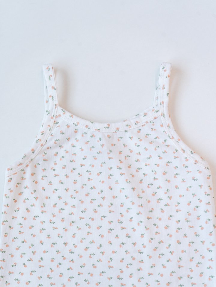 Pom - Korean Children Fashion - #kidzfashiontrend - Flower Strap Sleeveless Top - 5