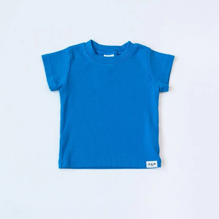 Pom - Korean Children Fashion - #littlefashionista - Ribbed Short Sleeve Tee - 4