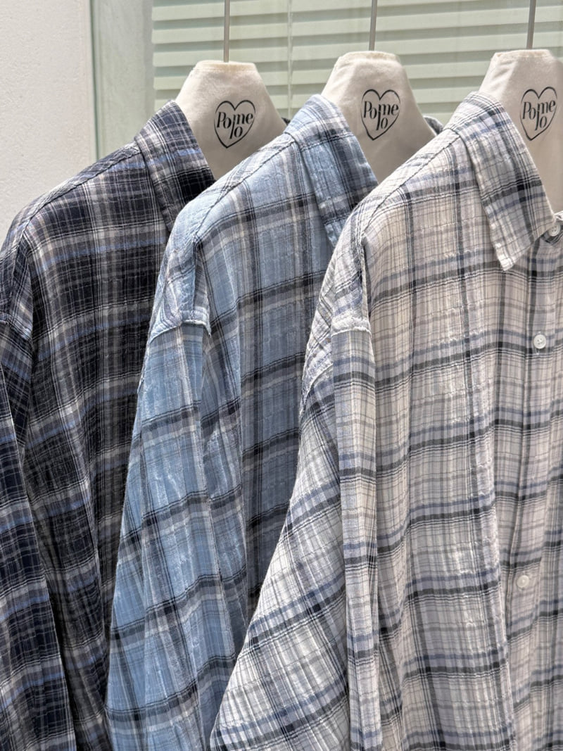 Pomelo - Korean Women Fashion - #momslook - Yoru Check Shirt - 12