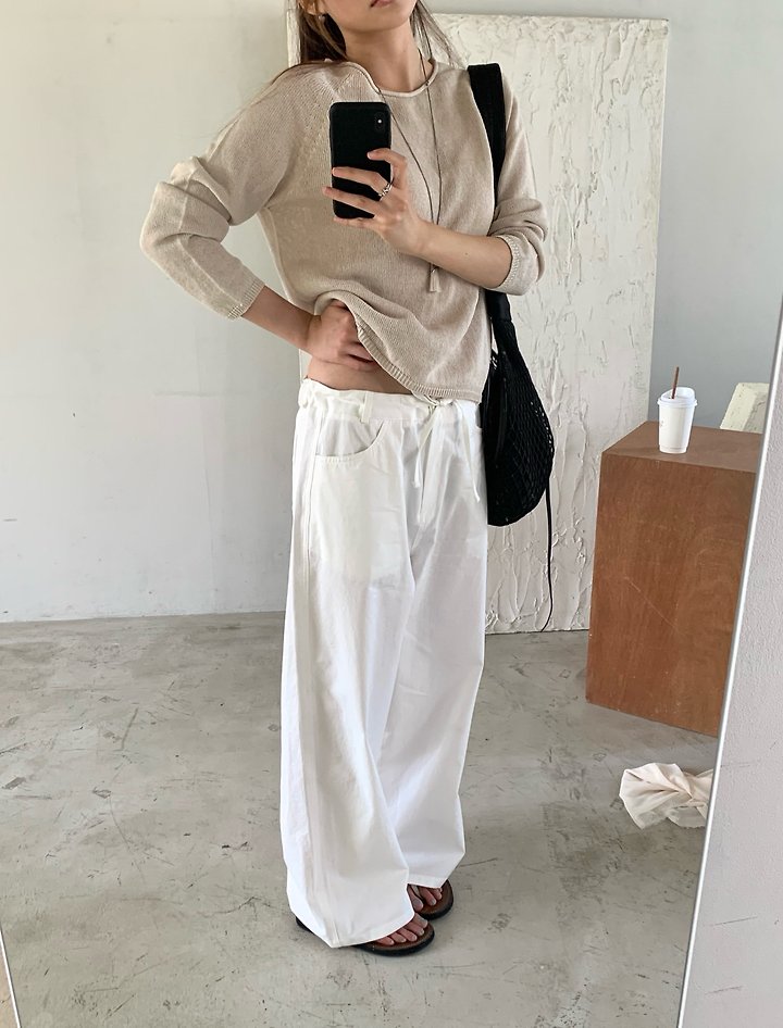 Pomelo - Korean Women Fashion - #momslook - Drawstring Pants - 8