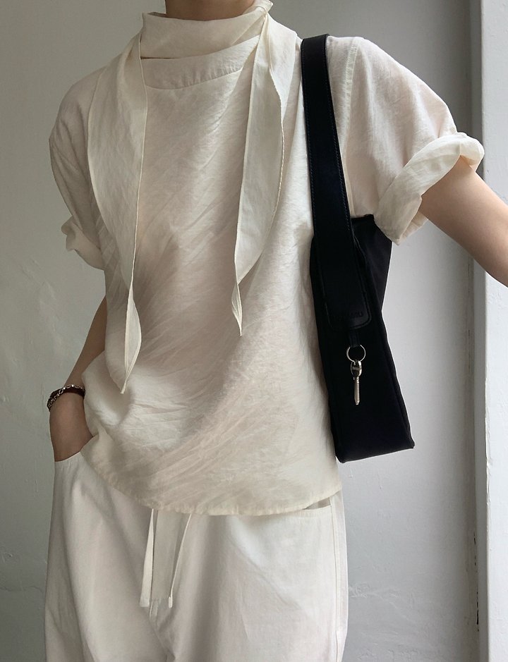 Pomelo - Korean Women Fashion - #momslook - Melo Tie Blouse