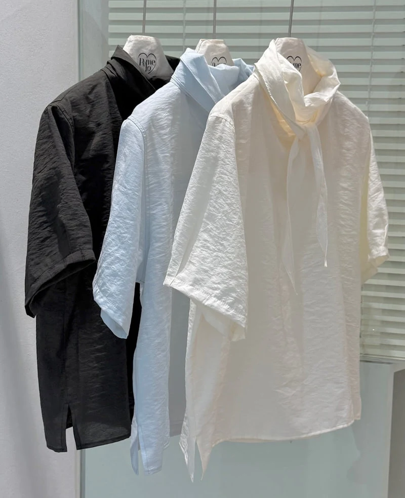 Pomelo - Korean Women Fashion - #momslook - Melo Tie Blouse - 12