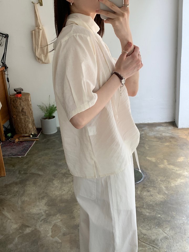 Pomelo - Korean Women Fashion - #momslook - Melo Tie Blouse - 7
