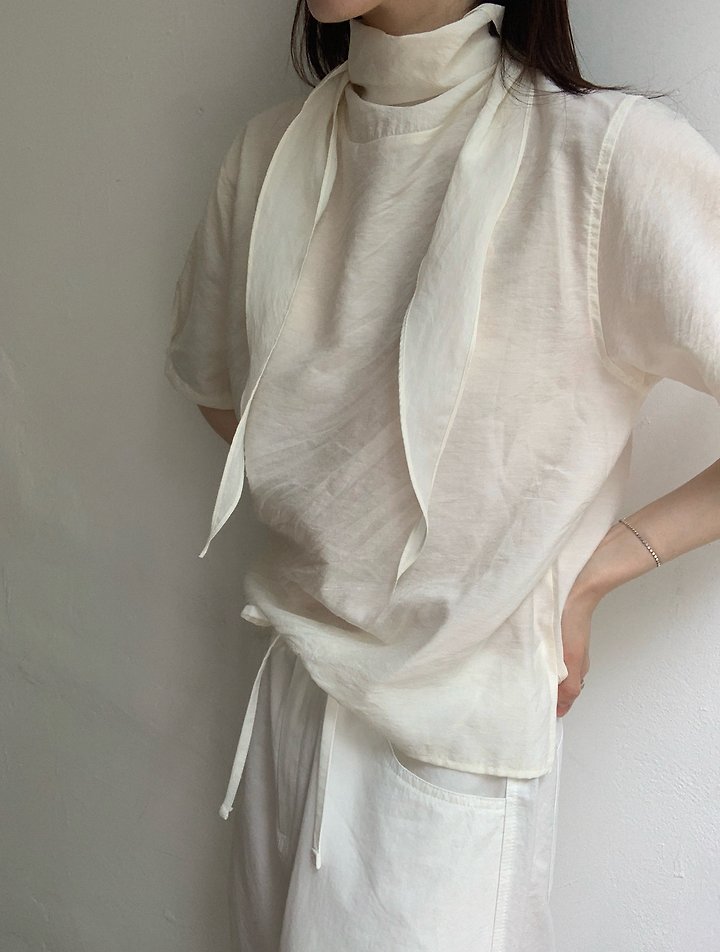 Pomelo - Korean Women Fashion - #momslook - Melo Tie Blouse - 9