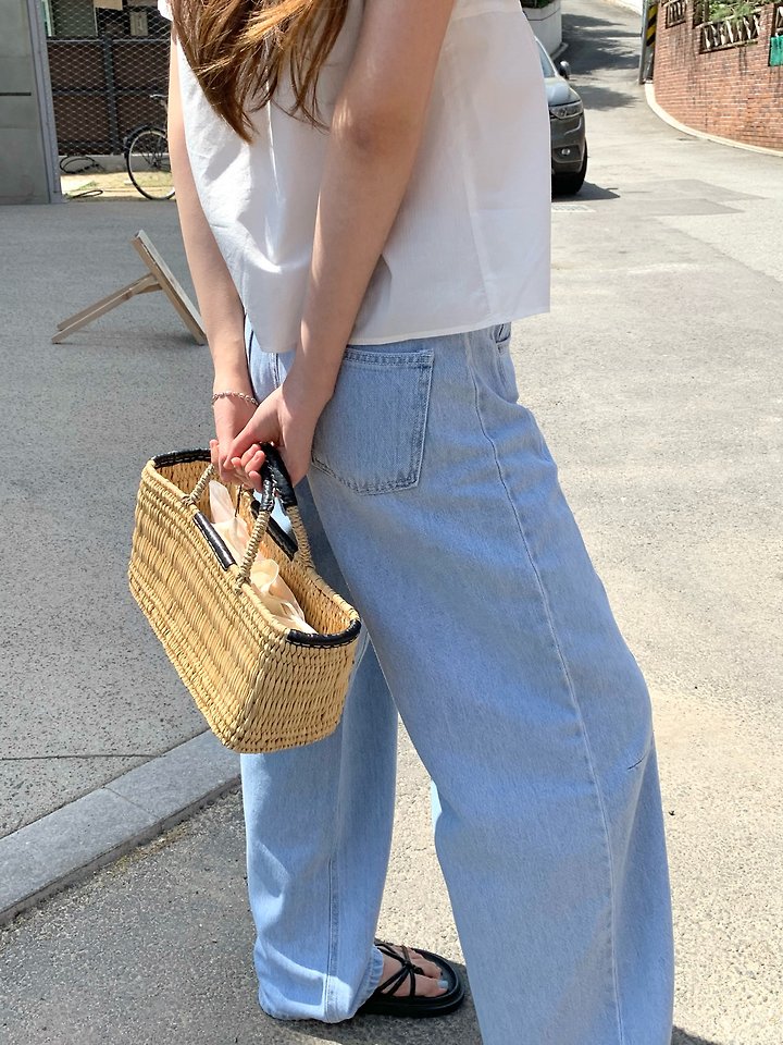 Pomelo - Korean Women Fashion - #womensfashion - Tencel Denim Pants - 4