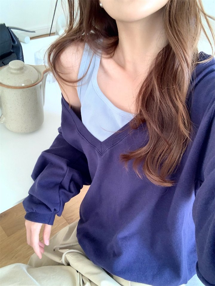 Pomelo - Korean Women Fashion - #momslook - Square Ribbed Sleeveless Top - 8