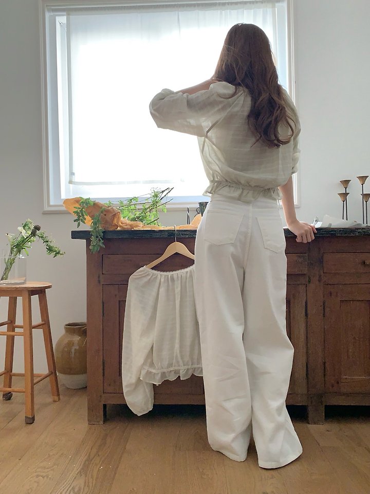 Pomelo - Korean Women Fashion - #momslook - Easy Denim Pants - 2