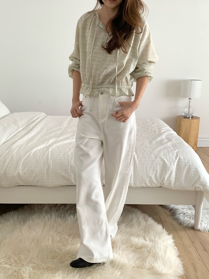 Pomelo - Korean Women Fashion - #womensfashion - Easy Denim Pants - 4