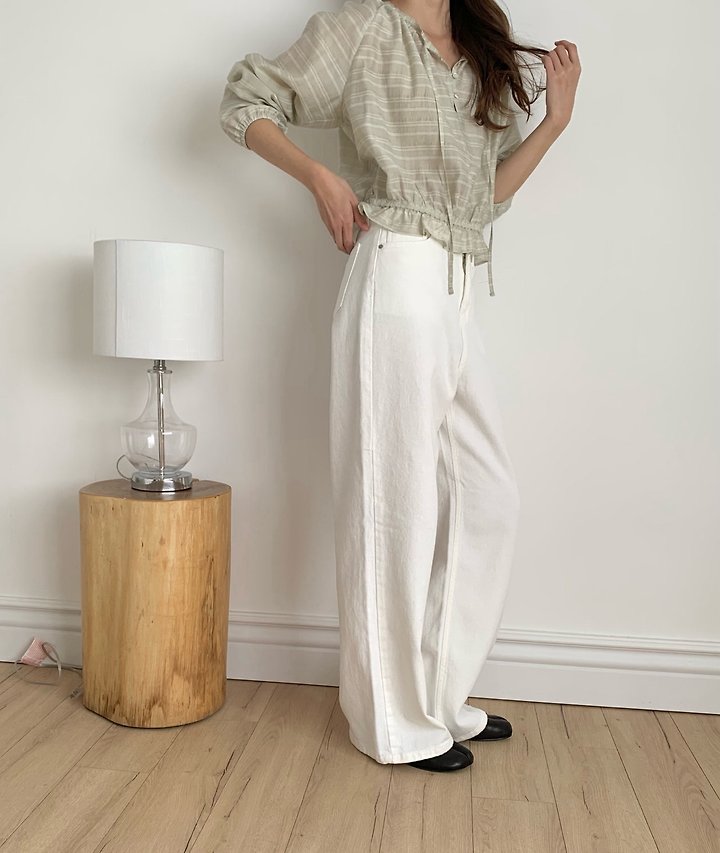 Pomelo - Korean Women Fashion - #momslook - Easy Denim Pants - 5