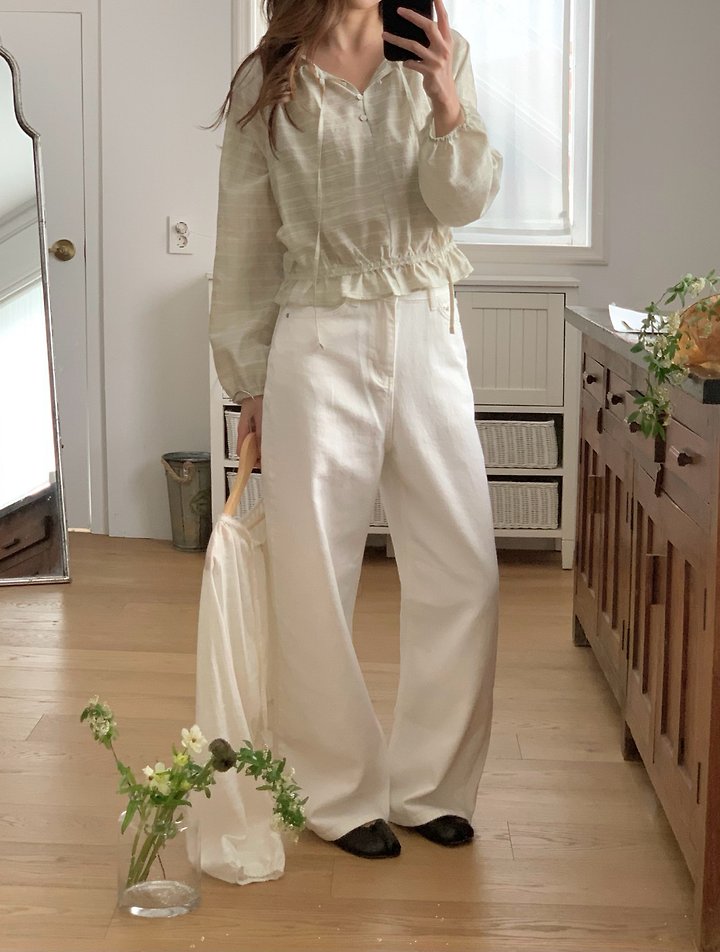 Pomelo - Korean Women Fashion - #restrostyle - Easy Denim Pants - 11
