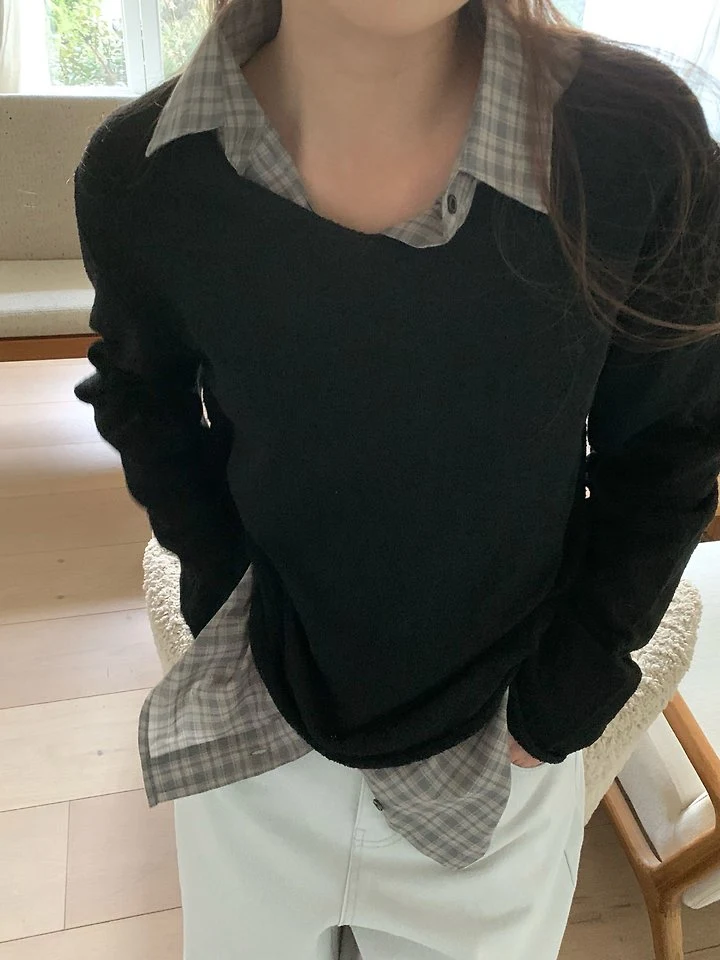 Pomelo - Korean Women Fashion - #restrostyle - Soho Check Shirt - 10