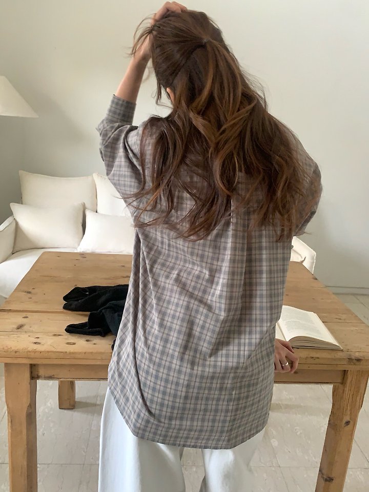 Pomelo - Korean Women Fashion - #vintagekidsstyle - Soho Check Shirt - 8
