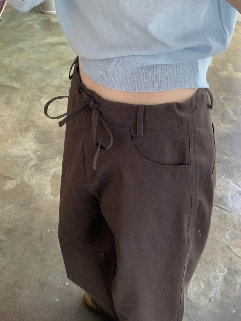 Pomelo - Korean Women Fashion - #womensfashion - Drawstring Pants - 11