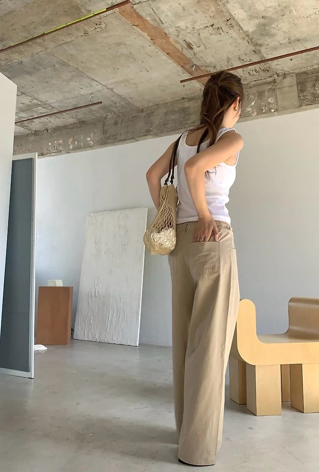 Pomelo - Korean Women Fashion - #womensfashion - Drawstring Pants - 5