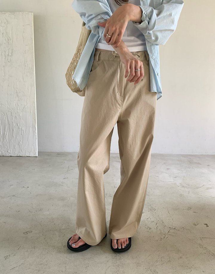 Pomelo - Korean Women Fashion - #womensfashion - Drawstring Pants - 7